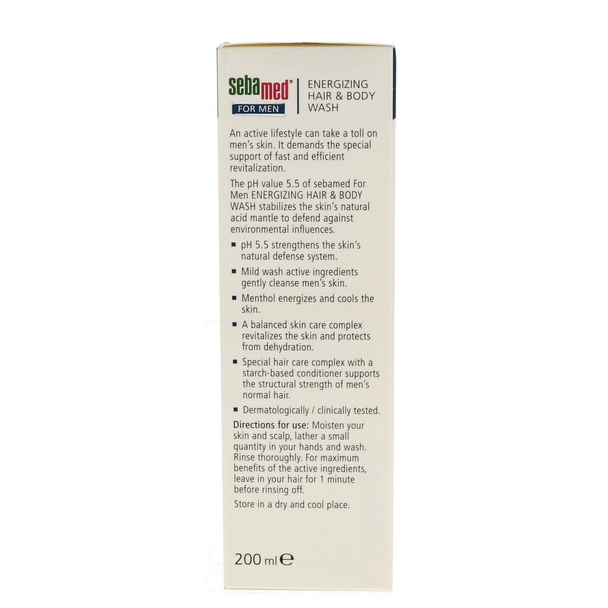 Sebamed Energizing Hair & Body Wash For Men 200ml 